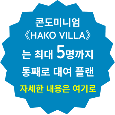 콘도미니엄 는 최대 5명까지 통째로 대여 플랜　자세한 내용은 여기로